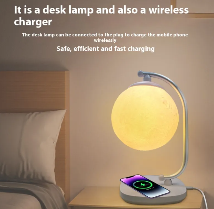 Modern Woodgrain Table Lamp – Natural Wood Finish Bedside & Desk Light