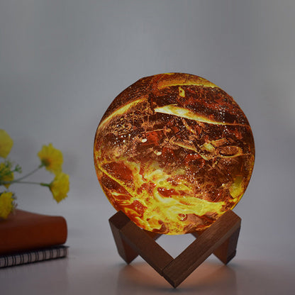 3D LED Moon Table Lamp – Colorful Night Light for Kids & Decor