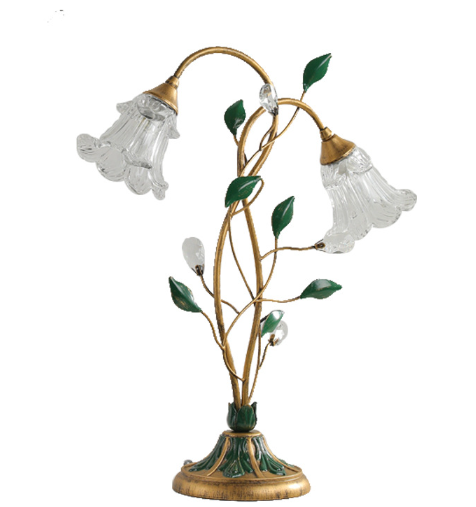 American Retro Floral Desk Lamp – Vintage Bedside, Study & Home Décor Light