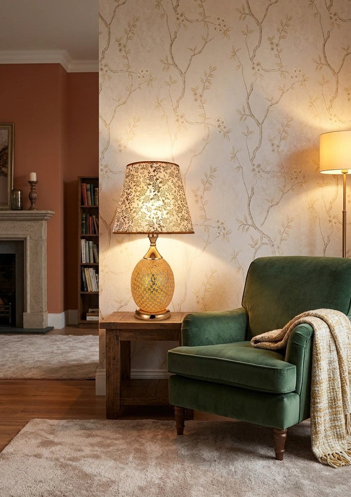 Handcrafted Mosaic Table Lamp - Modern and Traditional