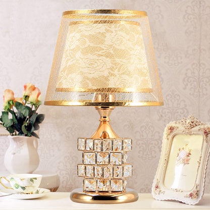 Modern European Crystal Table Lamp for Bedroom