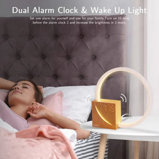 TouchSmart Bedside Lamp & Alarm Clock – Wake-Up Light with 10 Natural Sounds