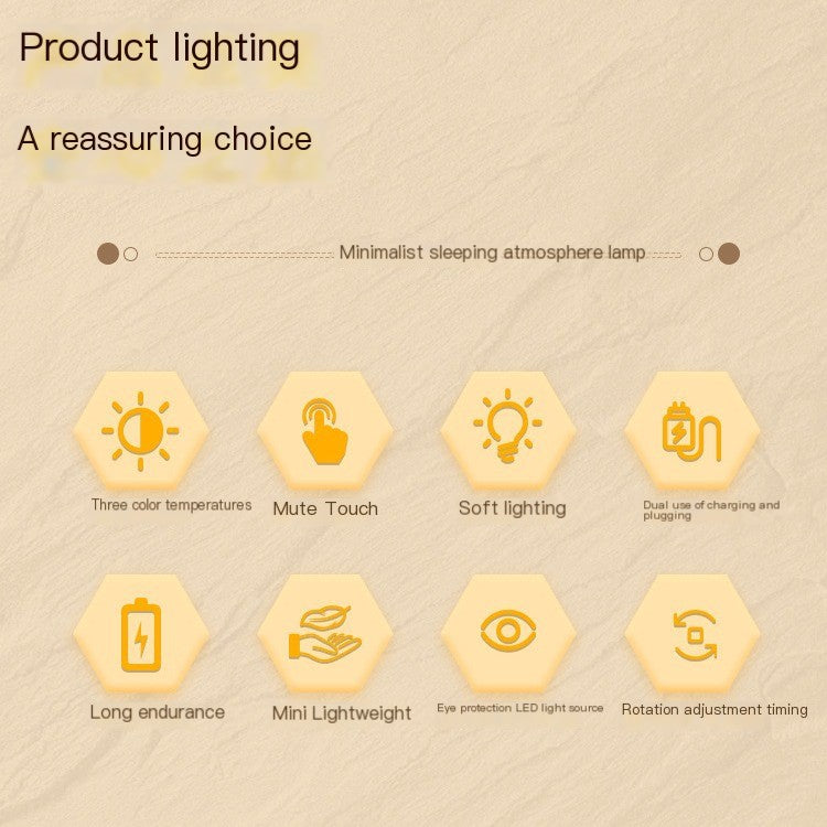 Bedside Night Light – 7-Color Soft Glow Lamp with 3-Level Dimming