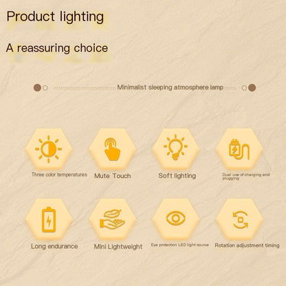 Bedside Night Light – 7-Color Soft Glow Lamp with 3-Level Dimming
