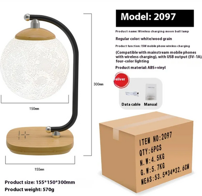 Modern Woodgrain Table Lamp – Natural Wood Finish Bedside & Desk Light