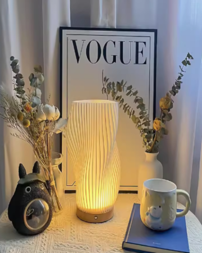 RadiantWave Nordic Bedside Table Lamp – Curved Pendant Light with Touch or Plug Switch