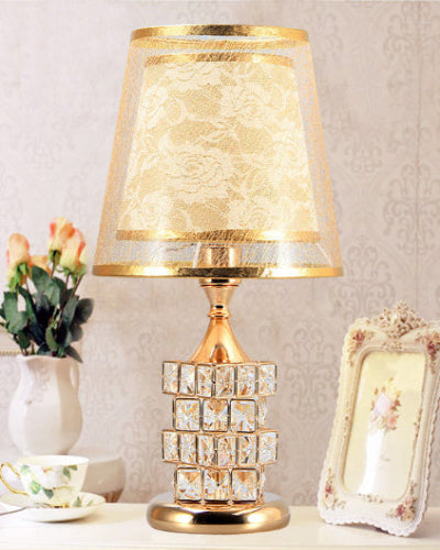 Modern European Crystal Table Lamp for Bedroom