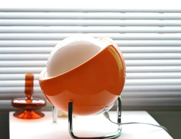 Japanese Bauhaus Antique Table Lamp – Artisan Glass Bedside Light