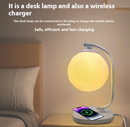 Modern Woodgrain Table Lamp – Natural Wood Finish Bedside & Desk Light
