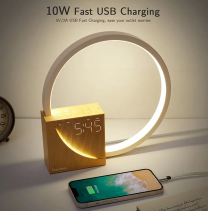 TouchSmart Bedside Lamp & Alarm Clock – Wake-Up Light with 10 Natural Sounds