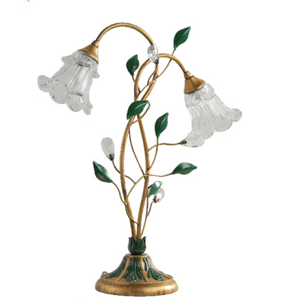 American Retro Floral Desk Lamp – Vintage Bedside, Study & Home Décor Light