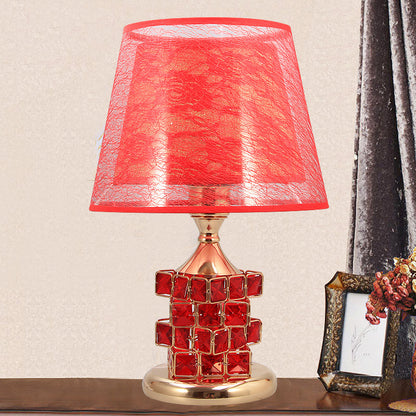 Modern European Crystal Table Lamp for Bedroom
