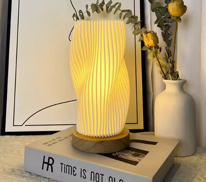 RadiantWave Nordic Bedside Table Lamp – Curved Pendant Light with Touch or Plug Switch